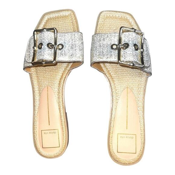New ▶️ Dolce Vita ◀️ Big Buckle Slide Sandals. Size 9.5 - Picture 3 of 15